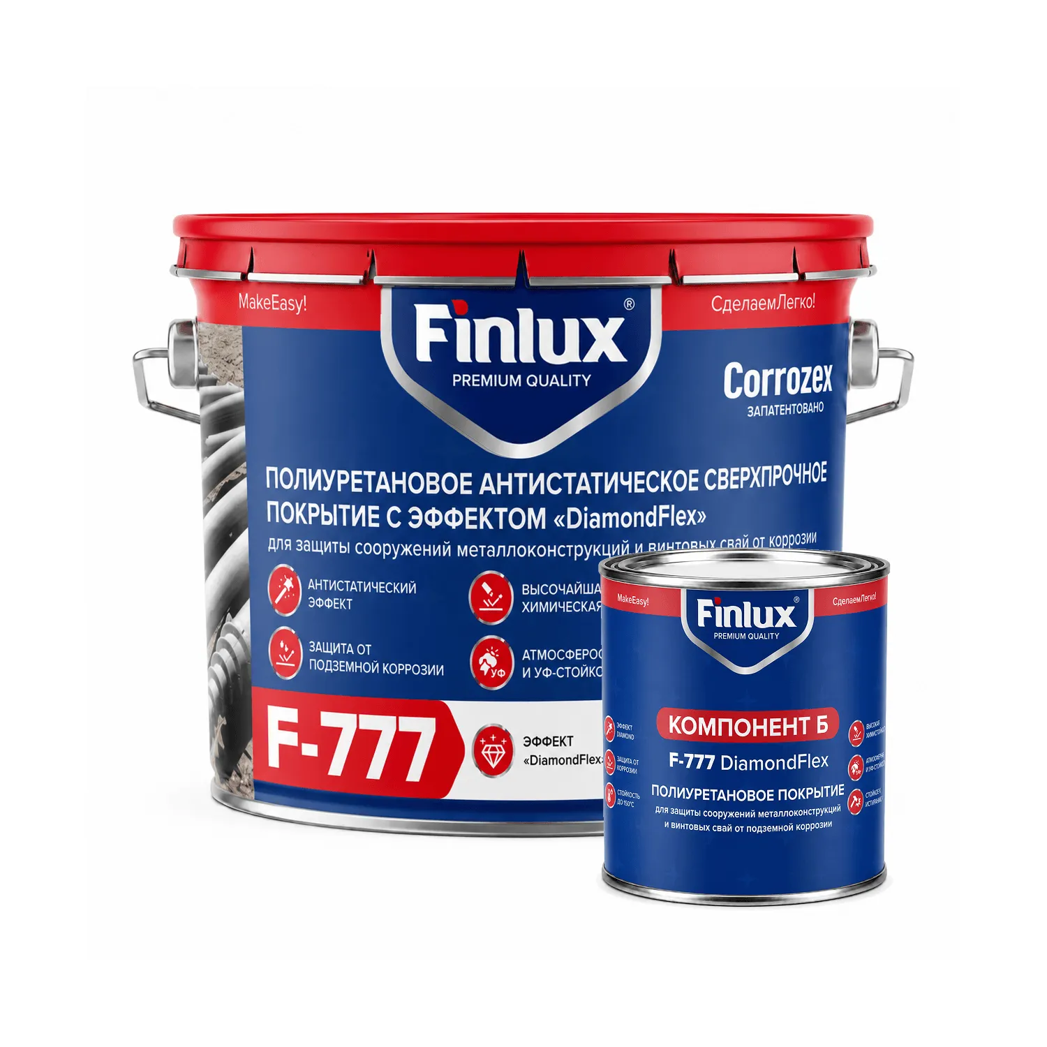 Finlux F-777 CorrozoStop Специальная сверхпрочная полиуретановая антикоррозионное покрытие